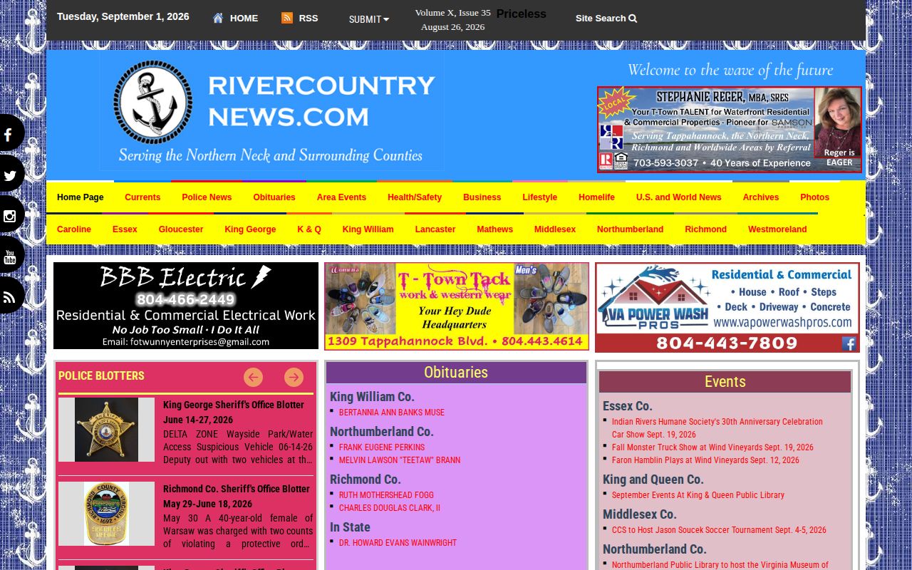 King and Queen County secondary arrest-report record source at River Country News